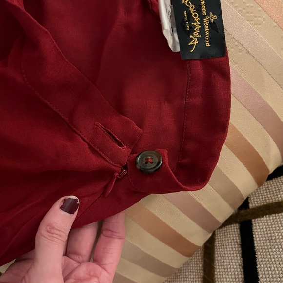 Draped Red Vivienne Westwood Skirt - Picture 10 of 12